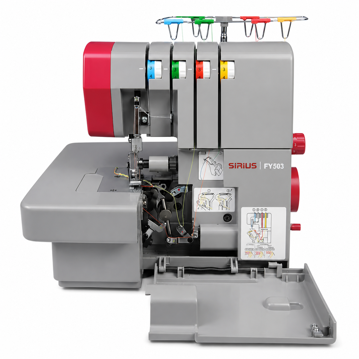 Máquina Overlock Familiar SIRIUS FY503 de 2, 3 y 4 Hilos