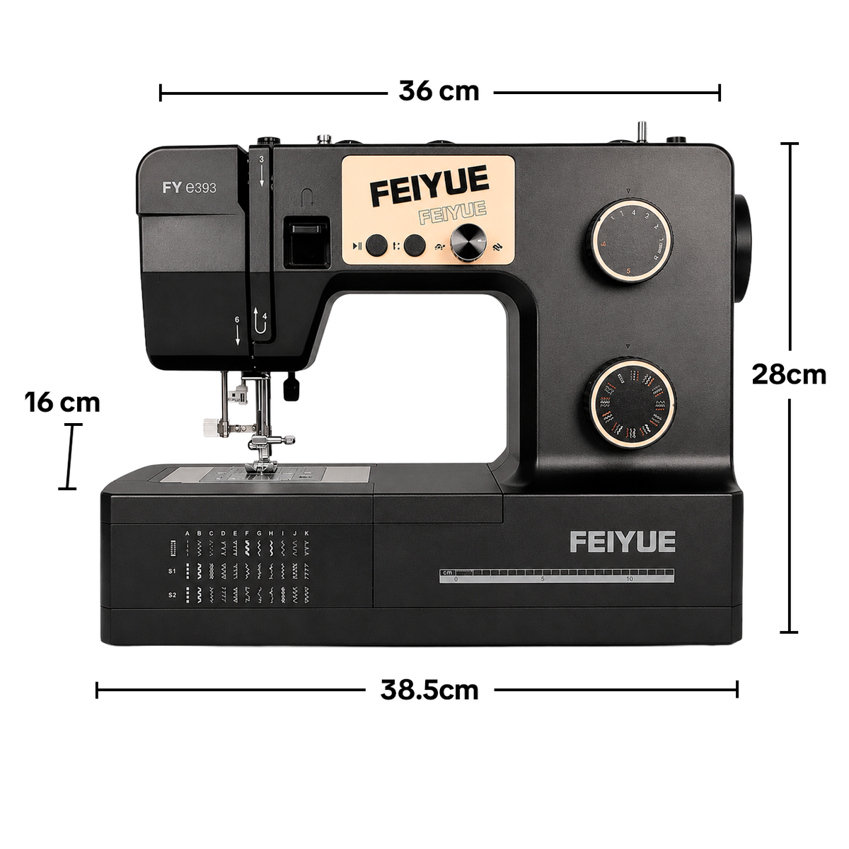 Máquina de Coser Familiar FEIYUE FYE393 con 34 Puntadas