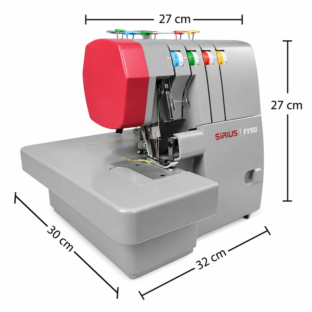 Máquina Overlock Familiar SIRIUS FY503 de 2, 3 y 4 Hilos