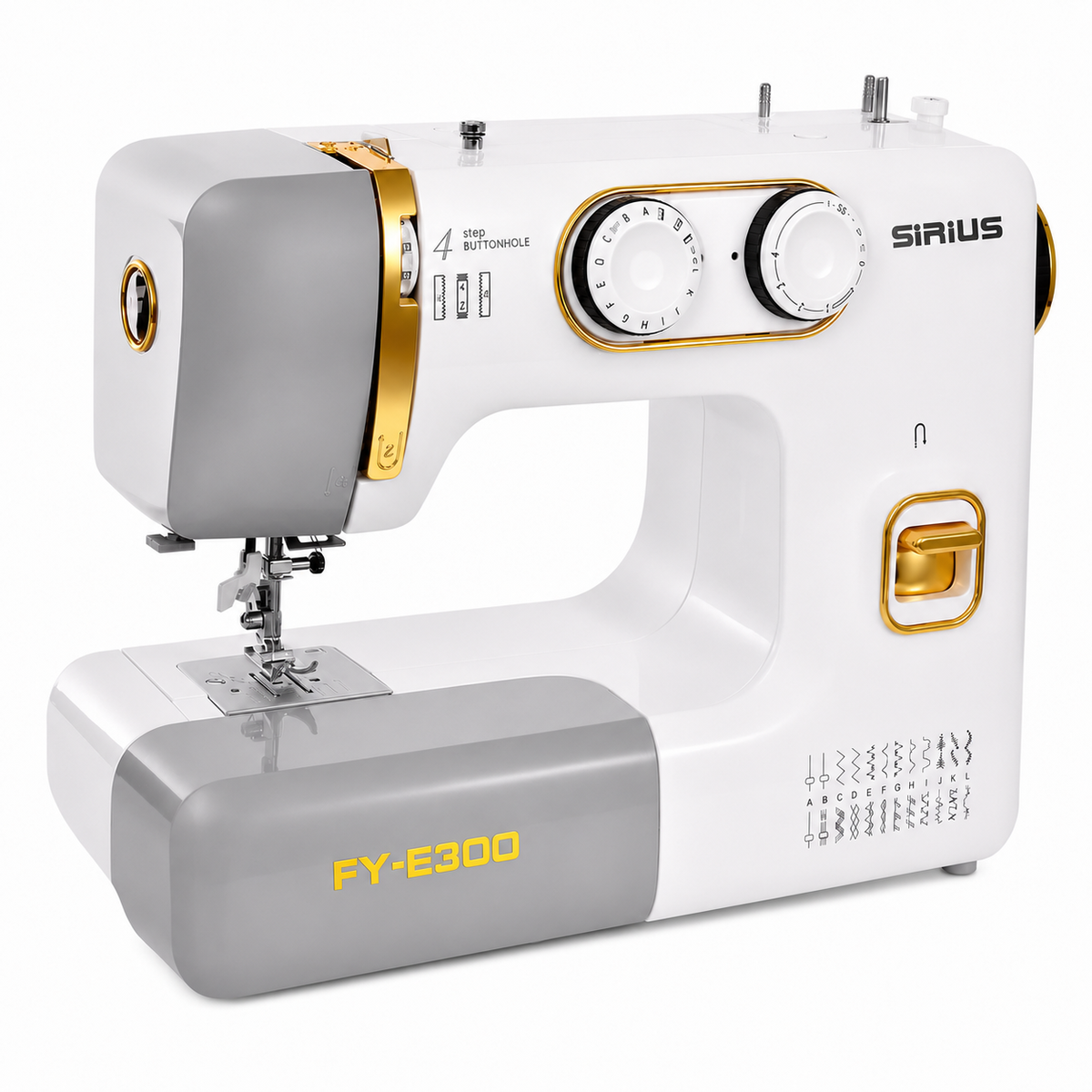 Máquina de Coser Familiar SIRIUS FY-E300 con Pedal y 24 Puntadas
