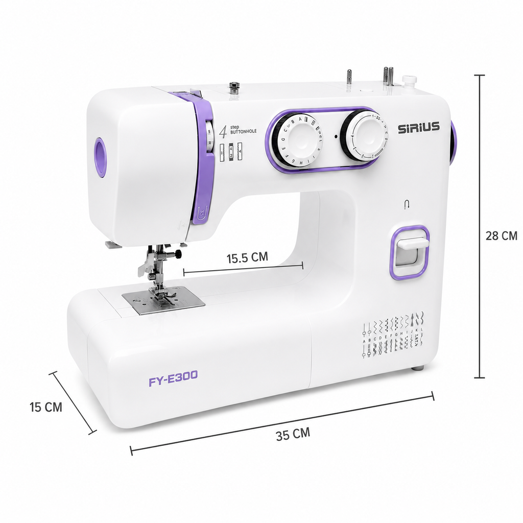 Máquina de Coser Familiar SIRIUS FY-E300 con Pedal y 24 Puntadas
