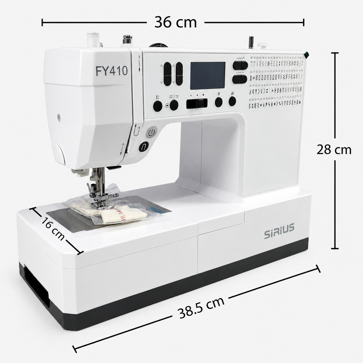 M�quina de Coser Familiar Electr�nica SIRIUS FY410 con Mesa Extendible - imagen 3