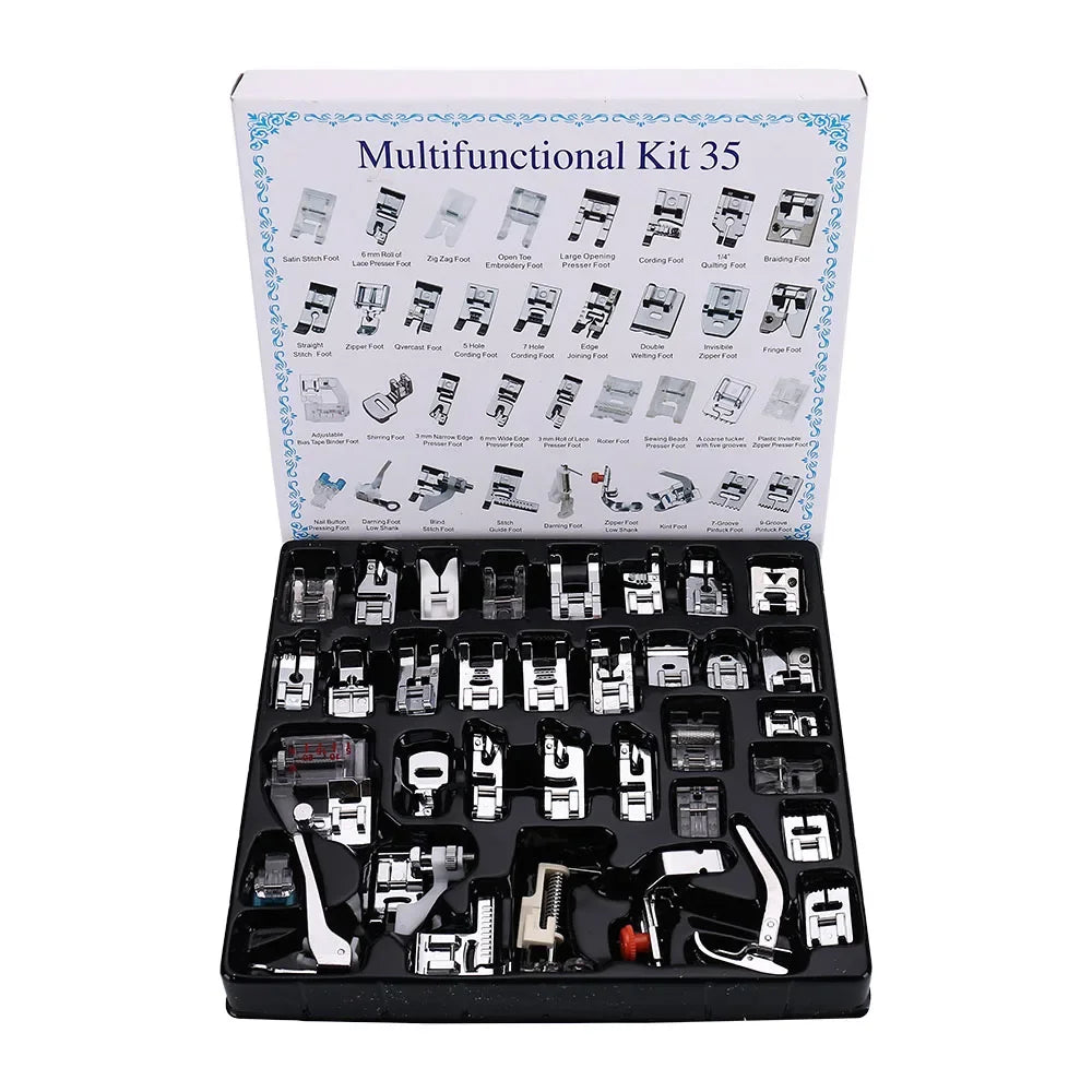 Kit de Prensatelas para Máquina Familiar de Caña Baja (11–82 piezas)