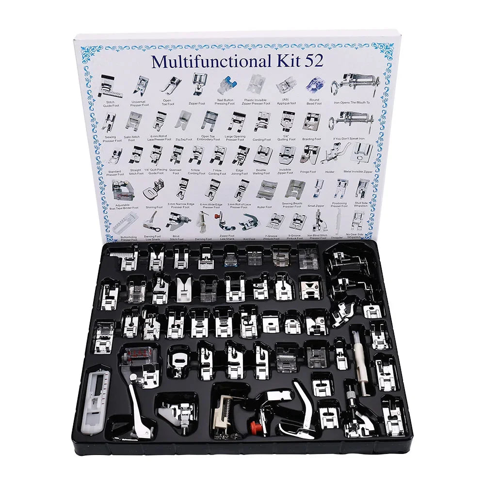 Kit de Prensatelas para Máquina Familiar de Caña Baja (11–82 piezas)