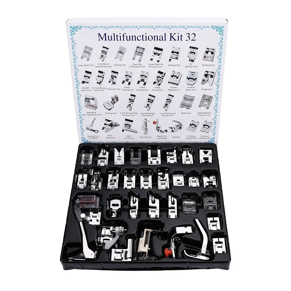 Kit de Prensatelas para Máquina Familiar de Caña Baja (11–82 piezas)