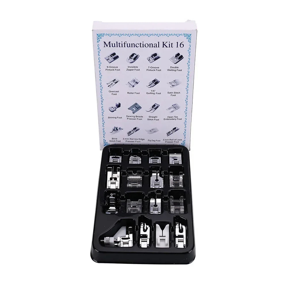 Kit de Prensatelas para Máquina Familiar de Caña Baja (11–82 piezas)