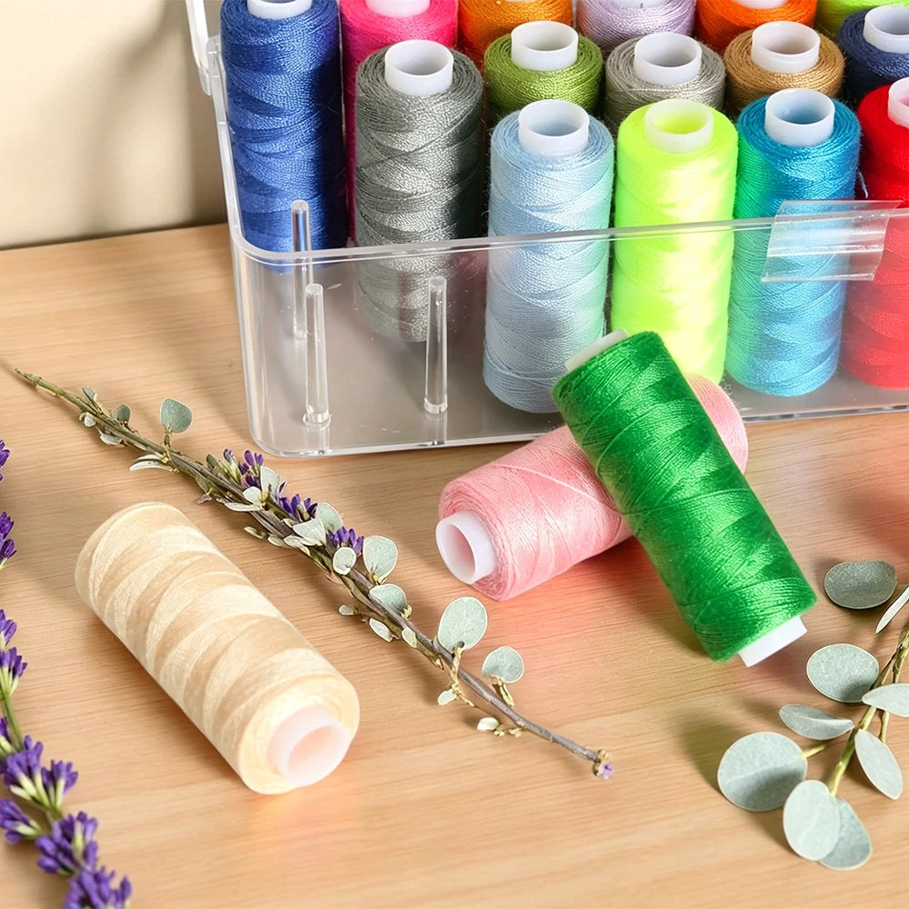Kit de Hilos para Máquina de Coser: 27 Colores con Caja