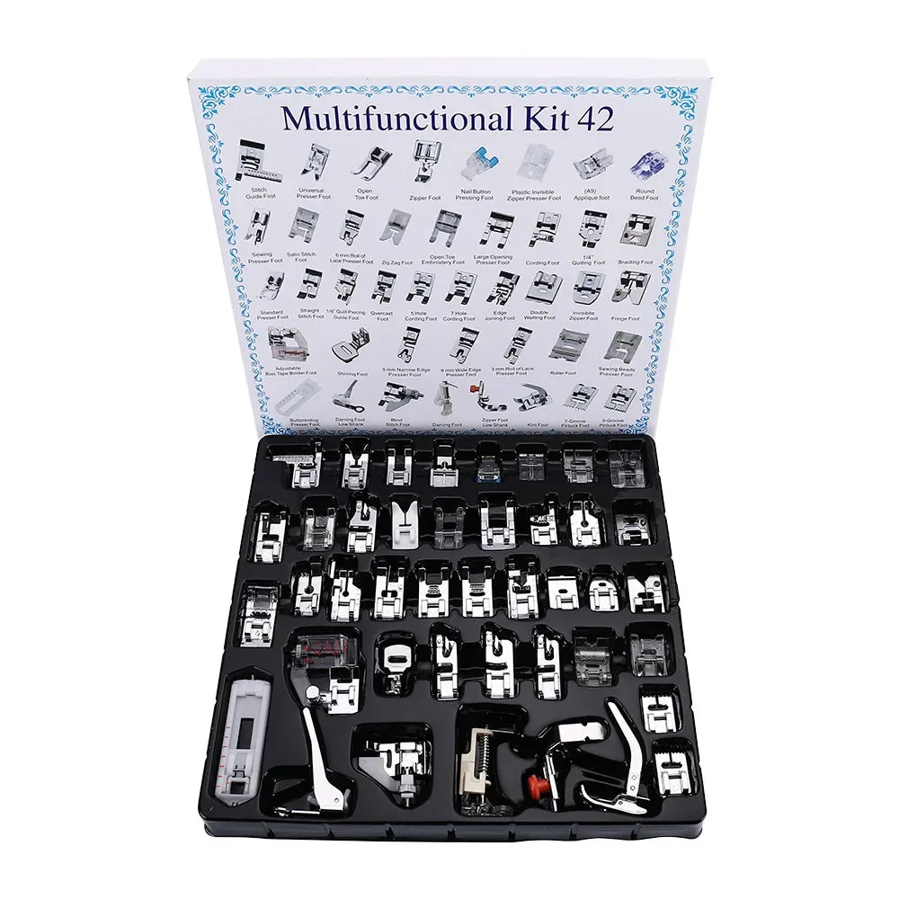 Kit de Prensatelas para Máquina Familiar de Caña Baja (11–82 piezas)