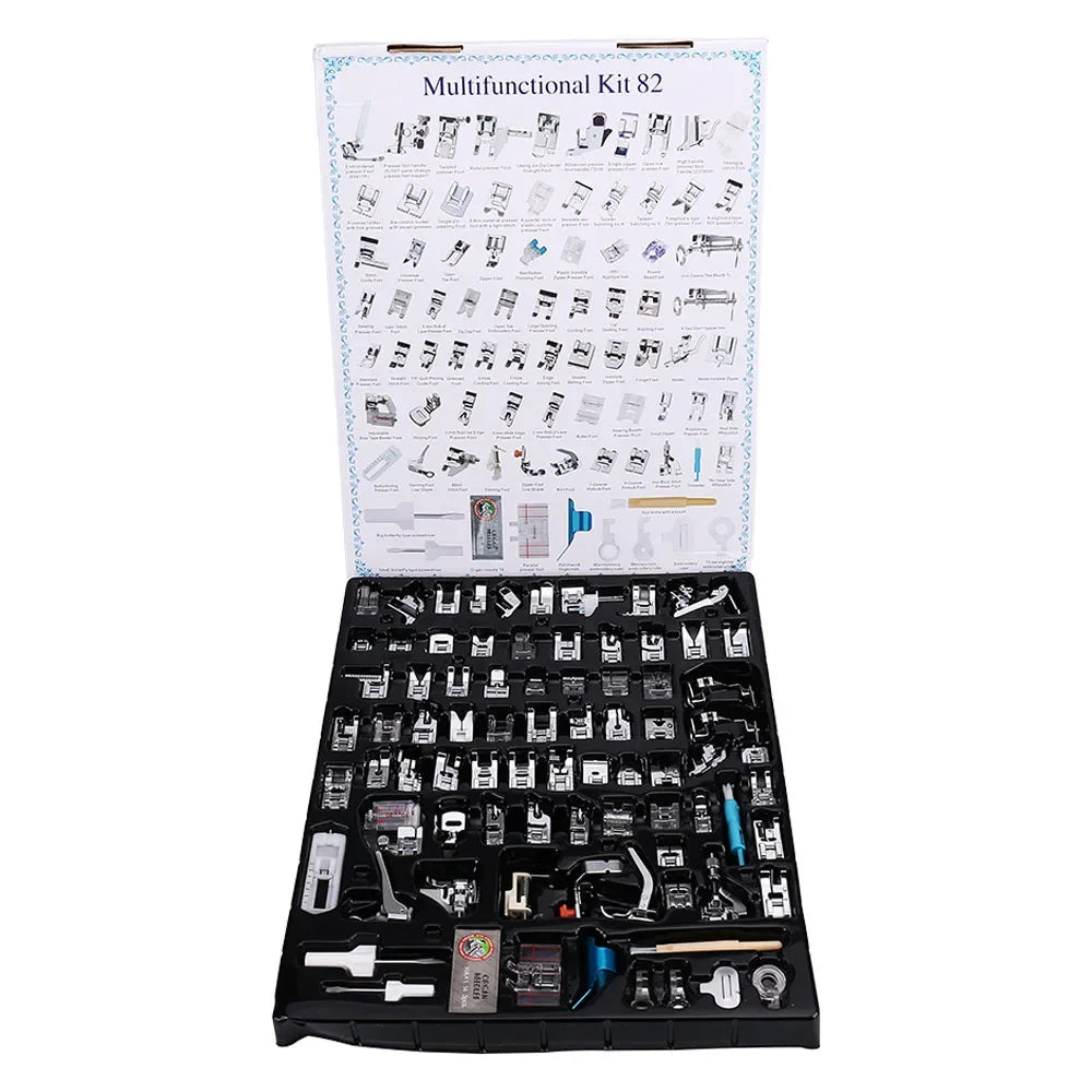 Kit de Prensatelas para Máquina Familiar de Caña Baja (11–82 piezas)