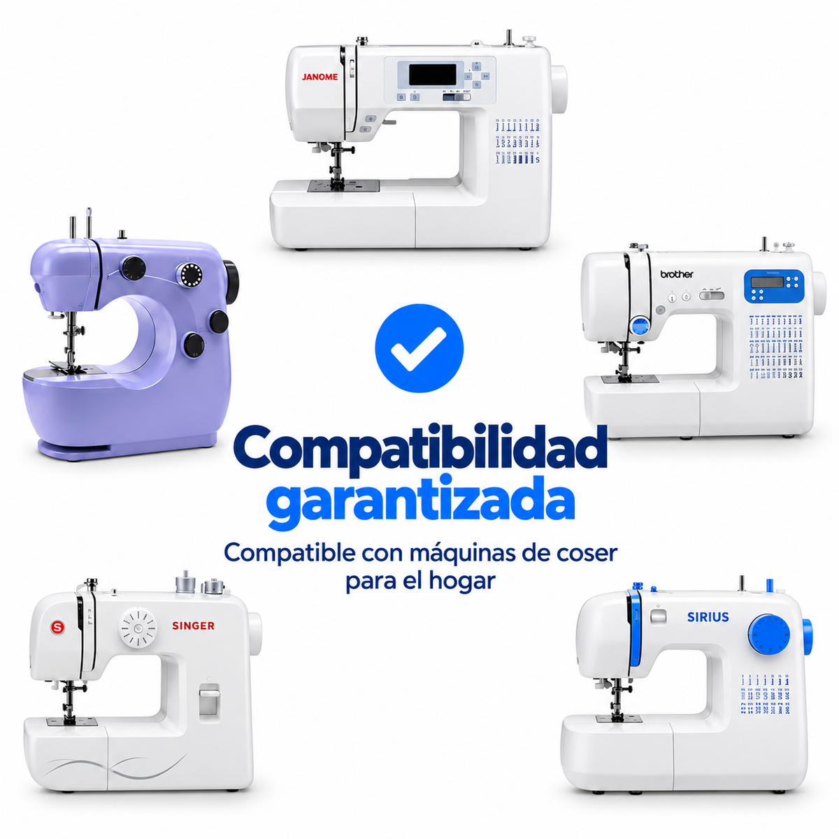 Compatibilidad de agujas HAx1 705H con máquinas de coser familiares