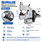 Cerradora de Costales Portátil SIRIUS SR26-1A | Máquinas de Coser MX