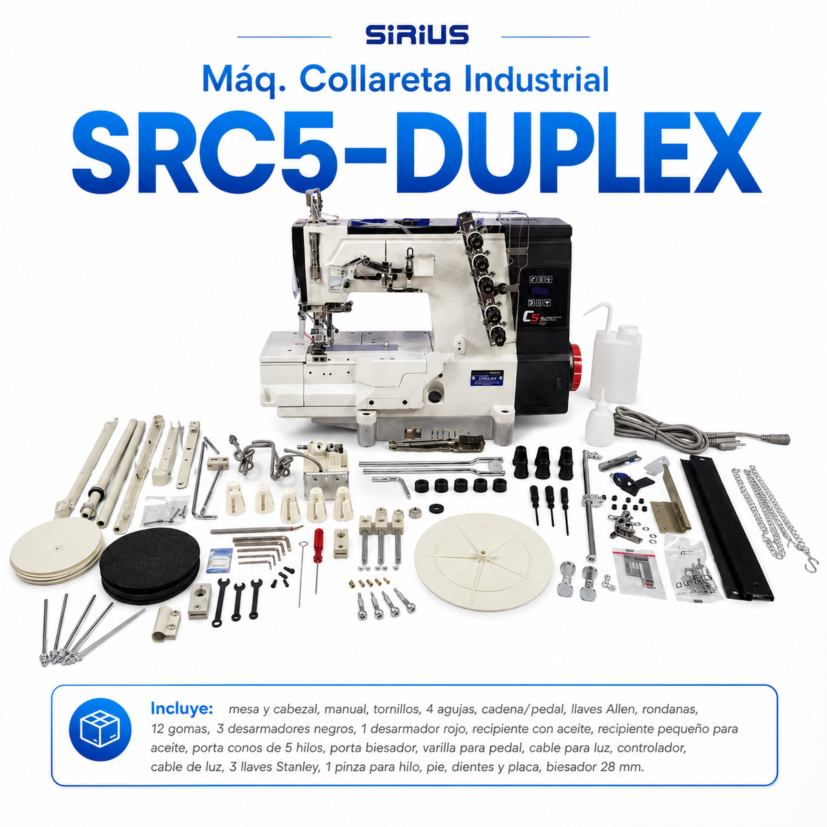Collareta Industrial SIRIUS SRC5-DUPLEX | Máquinas de Coser MX