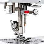 Ejemplo de aguja Singer instalada en máquina de coser familiar