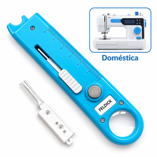 Enhebrador azul para máquina de coser doméstica