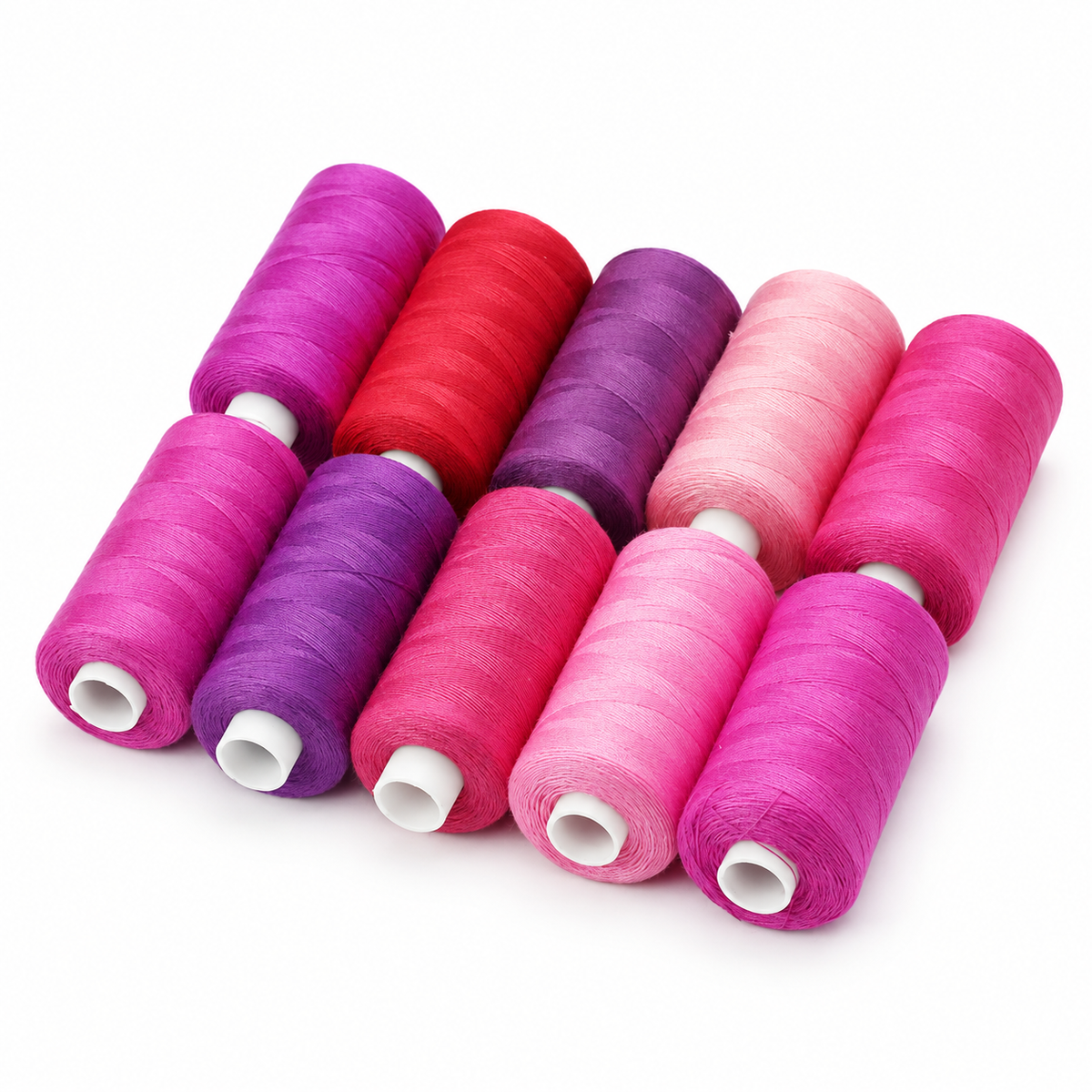 Hilo para máquina de coser — Serie rosa (10 carretes de 365 m)