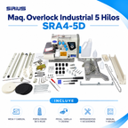 Overlock Industrial SIRIUS SRA4-5D de 5 Hilos | Máquinas de Coser MX