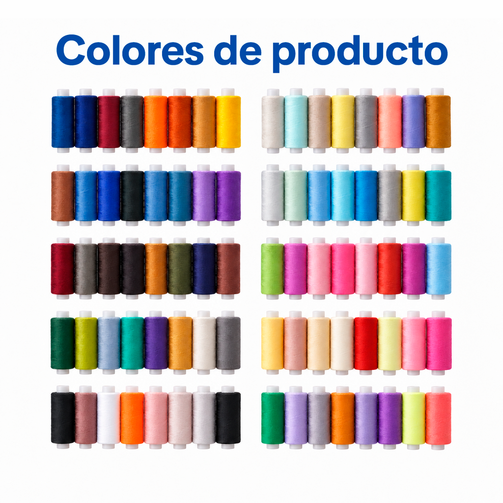 Paquete de 80 hilos de poliéster para máquina de coser — colores surtidos