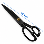 Tijeras negras para tela con medida de 25.4 cm