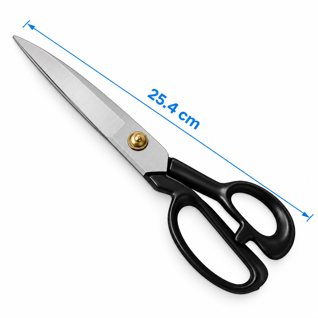 Tijeras plateadas para tela con medida de 25.4 cm