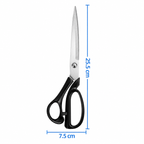 Tijeras plateadas de costura con medida de 25.5 cm